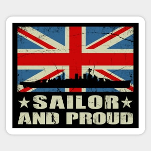 Sailor and Proud British Flag Design Sticker